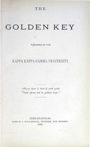 The Golden Key, Vol. 1, No. 4 Title Page (image)